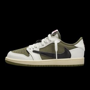 Air Jordan 1 Low x Travis ScottReverse Olive  #sneakerskids Size Boys 1.5Y